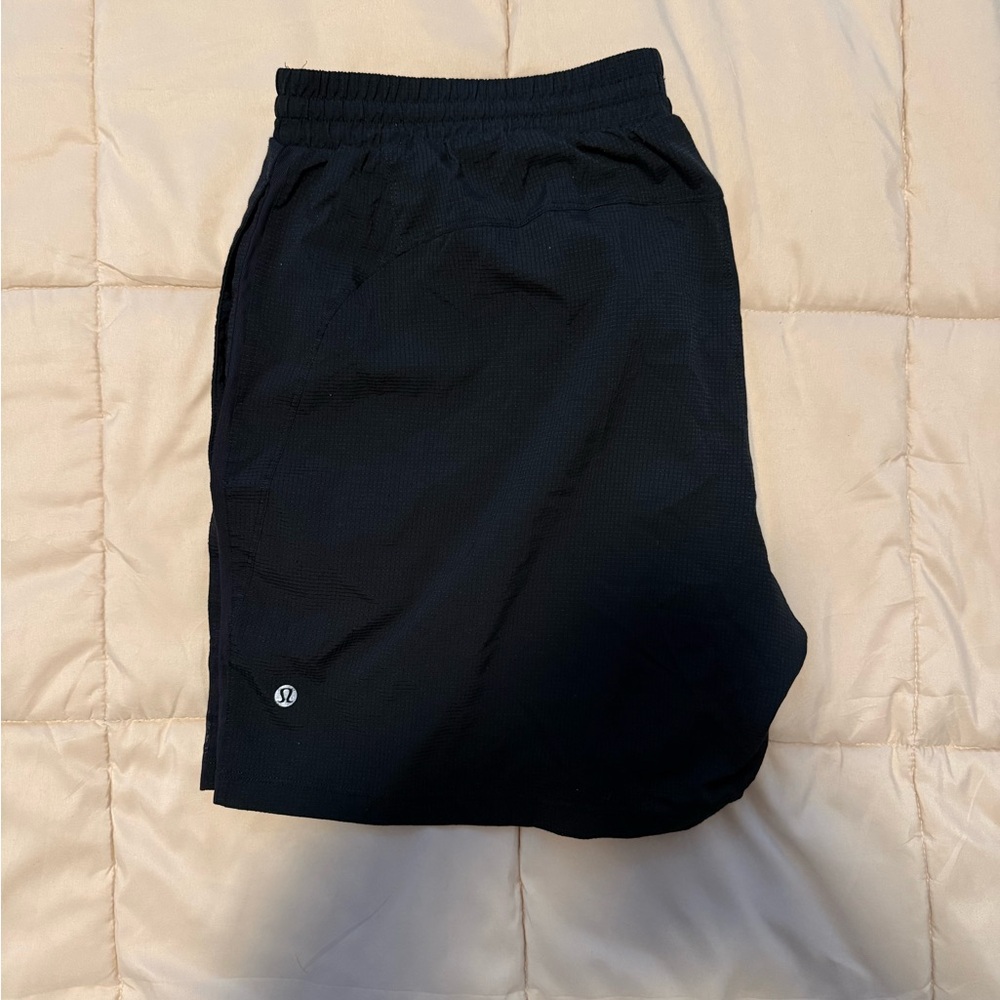 Lululemon Linerless Black 7" Inseam Shorts